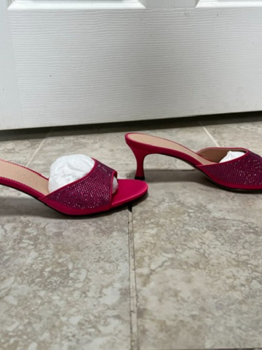 J Crew Satin with Crystal Violeta Sandal Size 7 M - NIB - Picture 4 of 6
